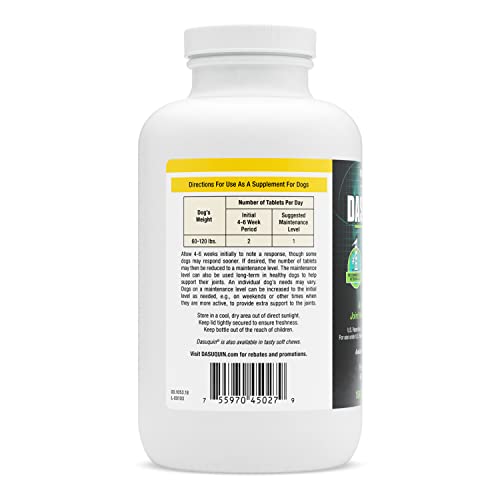 Nutramax Laboratories Dasuquin with MSM Joint Health Supplement for Large Dogs - With Glucosamine, MSM, Chondroitin, ASU, Boswellia Serrata Extract, and Green Tea Extract, 150 Chewable Tablets