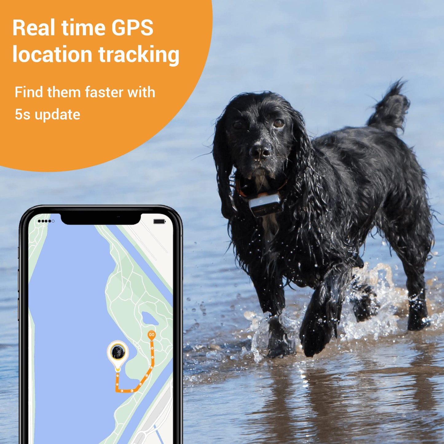 Pawfit 3s GPS Tracker for Dogs 4G, Pet Health Monitor Up to 30-Day Battery Life | Live Location Satellite Tracking | Unlimited Range | Escape Alert | Remote Voice Recall | Fits for Dogs & Cats (7 lbs)